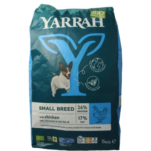 5000 gram Yarrah Hondenvoer Adult Small Breed met Kip Biologisch
