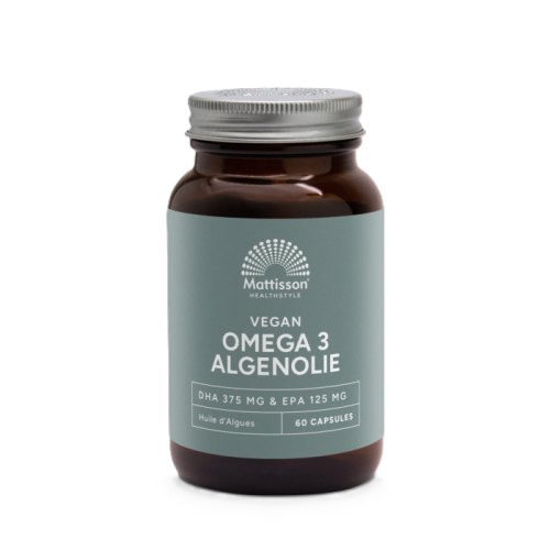 180 vegacaps Mattisson Omega 3 Algenolie DHA 375 mg / EPA 125 mg Vegan