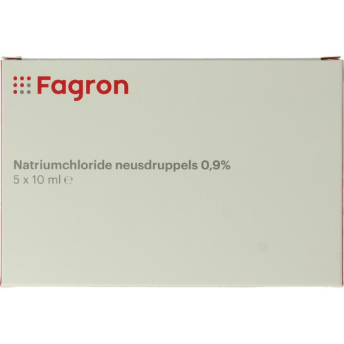 5 x 10 ml Fagron Natriumchloride Neusdruppels 0,9%
