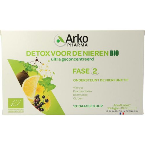10 ampullen Arkopharma Detox voor de Nieren Fase 2 Biologisch