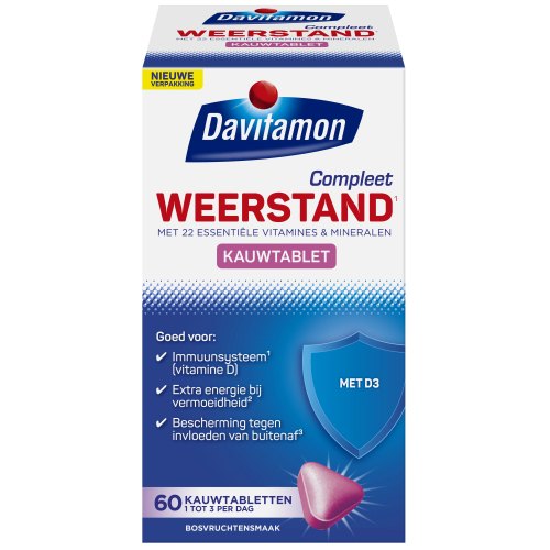 Davitamon Compleet Weerstand Kauwvitamines Bosvruchten 60 Kautabletten