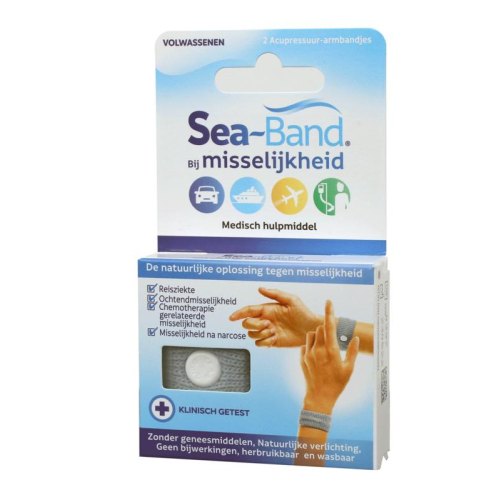 1 Paar Sea-Band Polsband bij Misselijkheid Volwassenen Grijs