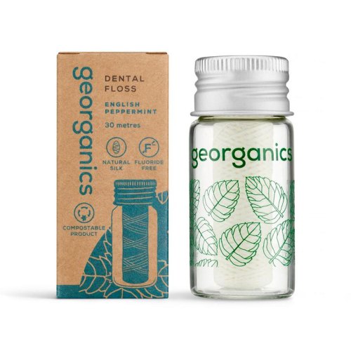 Georganics Dental Floss English Peppermint 30 meter 1 Stücke