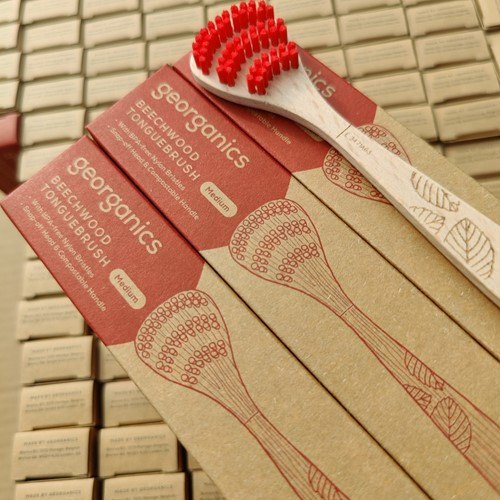 Georganics Tounge Brush Medium Beechwood 1 Stücke