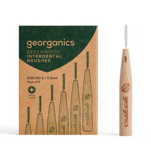 Georganics Interdental Brush Iso-2 Beechwood 6 Stücke