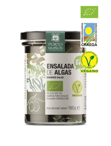 160 Gramm Porto Muinos Zeewiersalade in Olijfolie Biologisch