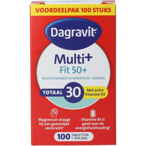 100 tabletten Dagravit Totaal 30 Multi+ Fit 50+