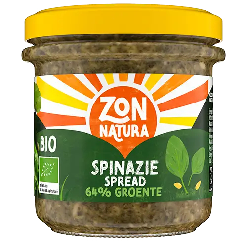 135 gram Zonnatura Groentespread Spinazie Biologisch