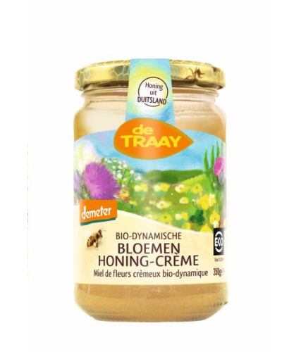De Traay Bloemenhoning Crème Biologisch-Dynamisch 350 Gramm