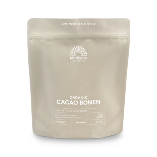 450 Gramm Mattisson Cacao Bonen Biologisch