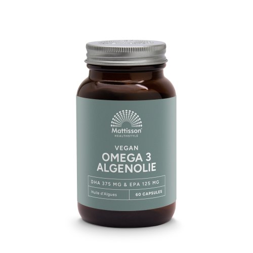 60 vegacaps Mattisson Omega 3 Algenolie DHA 375 mg / EPA 125 mg Vegan