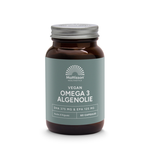 60 vegacaps Mattisson Vegan Omega 3 Algenolie DHA 375 mg EPA 125 mg