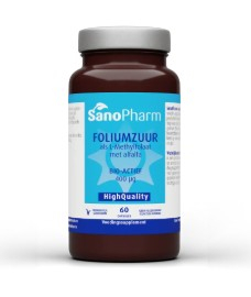 60 capsules SanoPharm High Quality Foliumzuur met Alfalfa 400 mcg