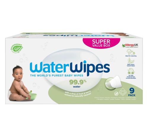9 x 60 Stücke WaterWipes Snoetendoekjes