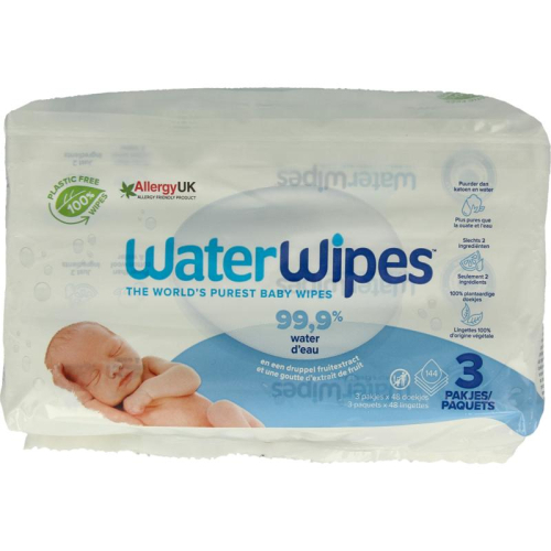 3 x 48 Stücke WaterWipes Babydoekjes 3-pak