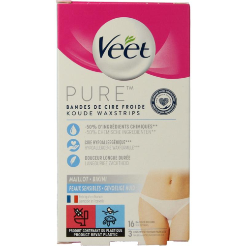 16 Stücke Veet Koude Waxstrips Bikini 