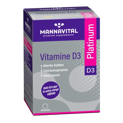 90 Kapseln Mannavital Vitamine D3 Platinum