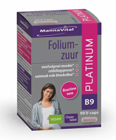 90 V-caps Mannavital Foliumzuur Platinum