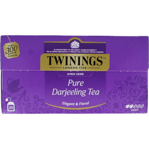 25 zakjes Twinings Darjeeling Thee
