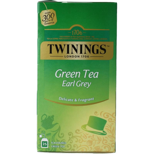 25 zakjes Twinings Green Tea Earl Grey
