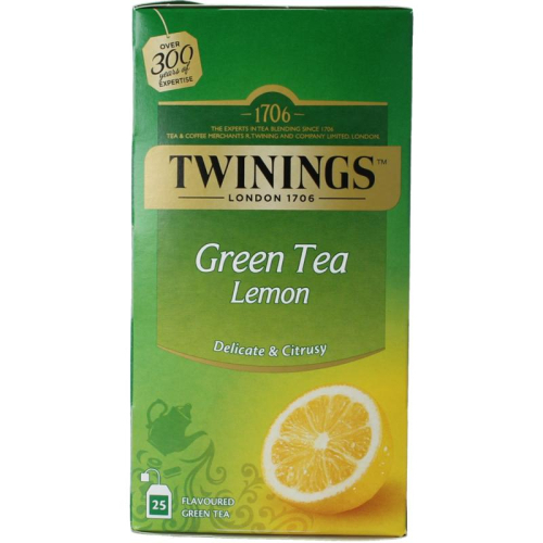 25 zakjes Twinings Green Tea Lemon Thee