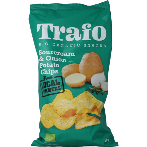 125 gram Trafo Chips Sourcream & Onion Biologisch