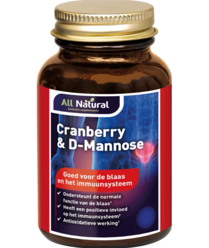 All Natural Cranberry & D-Mannose 250 mg 60 vegacaps