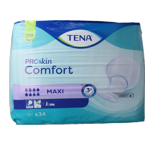 34 stuks Tena Proskin Comfort Maxi