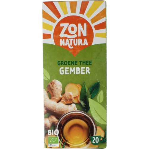 Zonnatura Groene Thee & Gember Biologisch 20 Tüte