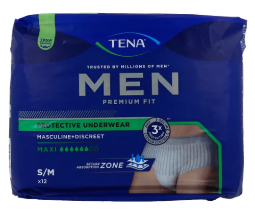 12 Stücke Tena Men Premium Fit Pants S-M