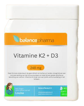 90 Softgels BalancePharma Supplements 53 Vitamine K2 + Vitamine D3