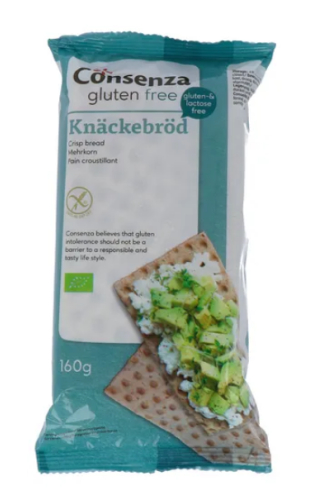 160 gram Consenza Knackebrod Meergranen Glutenvrij