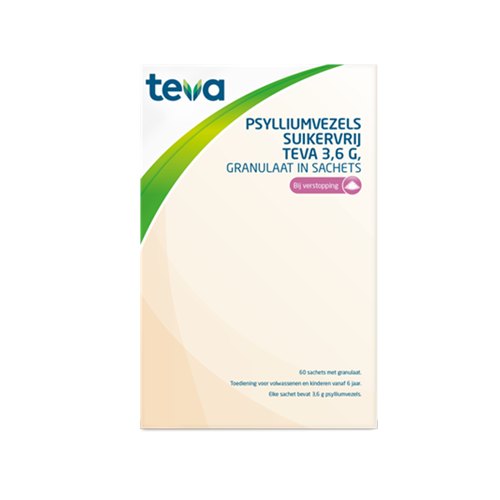  Teva Psylliumvezels Suikervrij 650 mg/g Granulaat 