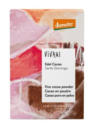 100 Gramm Vivani Fine Cacao Powder Santo Domingo Biologisch