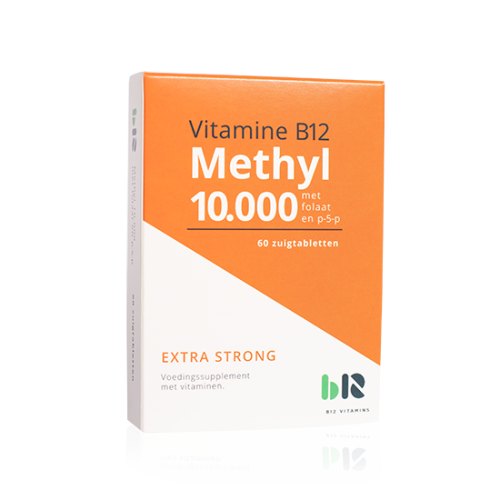 B12 Vitamins Vitamine B12 Methyl 10.000 met Folaat en P-5-P 60 lozenges