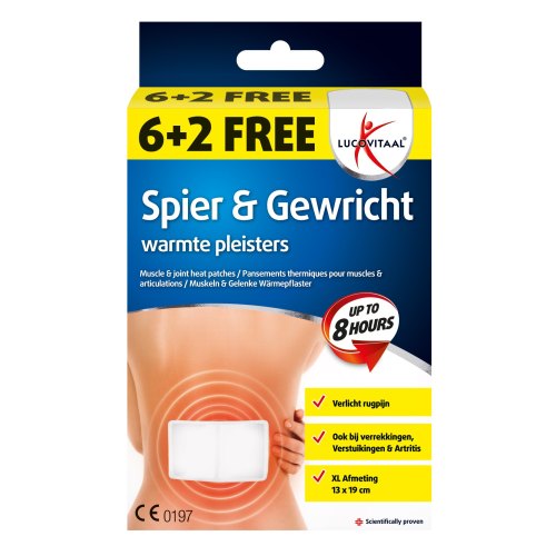 Lucovitaal Spier & Gewricht Warmte Pleisters 8 Stücke