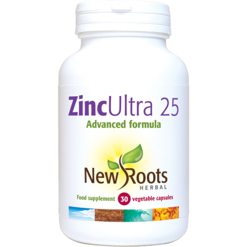 30 capsules New Roots Herbal ZincUltra 25