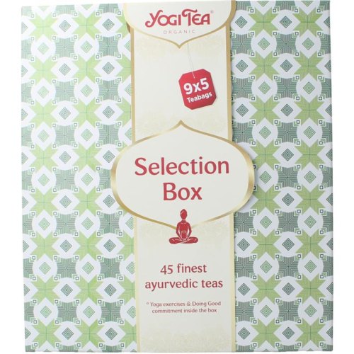 Yogi Organic Tea Sampler Gift Box Variety Pack 45 Tea Bags - No