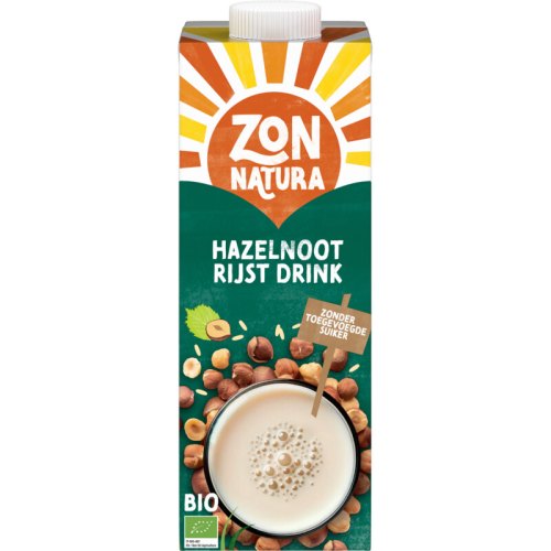 1000 ml Zonnatura Hazelnoot en Rijst Drank Biologisch