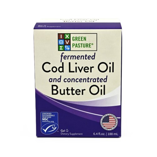 188 ml Green Pasture Fermented Cod Liver Oil and Concentrated Butter Oil Gel
