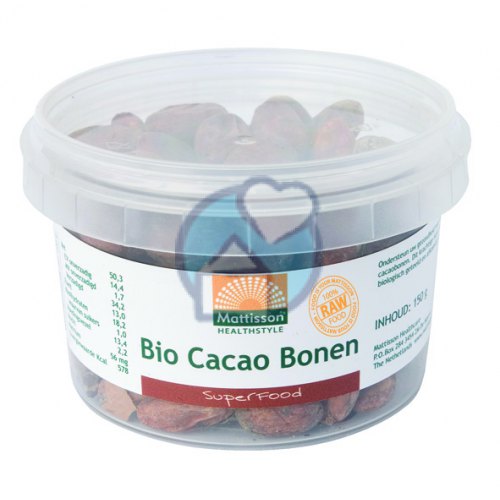 Mattisson Cacao Bonen Biologisch 150 Gramm