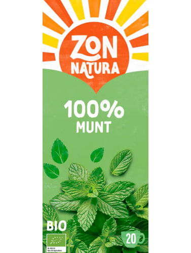 Zonnatura 100% Munt Thee Biologisch 20 Tüte