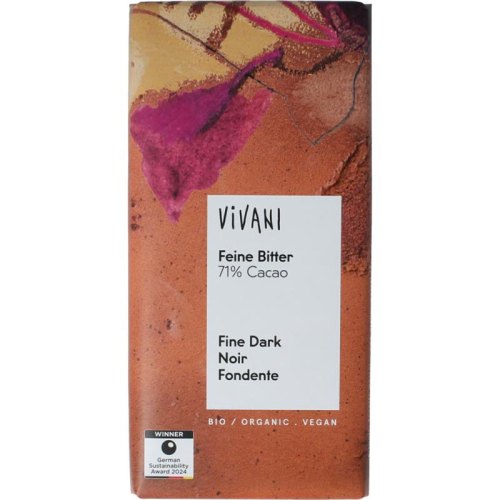 80 gram Vivani Chocolade Puur 71% Biologisch
