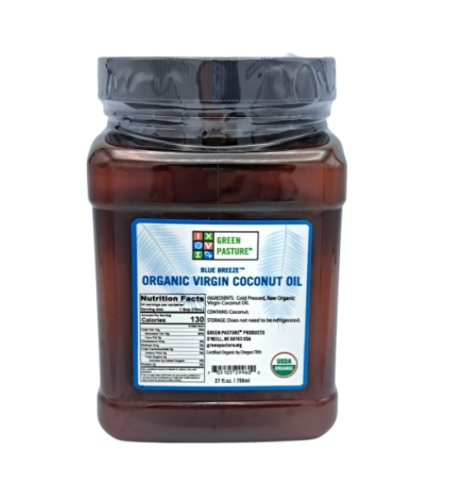 798 ml Green Pasture Coconut Oil Blue Breeze Organic