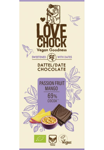 70 gram Lovechock Passionfruit Mango Biologisch