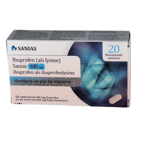 20 tabletten Sanias Ibuprofen (als Lysine) 400 mg