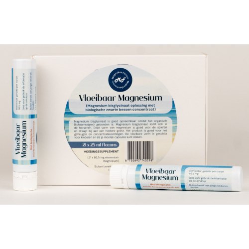21 x 25 ml Magnesium-Forever Magnesium Bisglycinaat Vloeibaar
