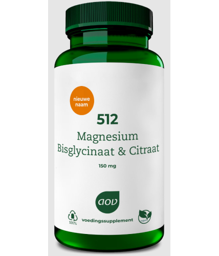 60 Tabletten AOV 512 Magnesium Bisglycinaat & Citraat 150 mg