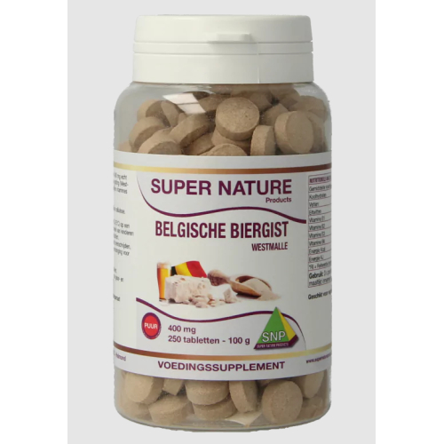 250 tabletten SNP Belgische Biergist Westmalle 400 mg PUUR