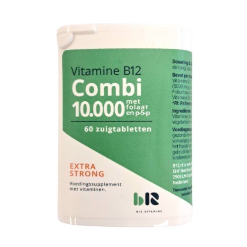 B12 Vitamins Vitamine B12 Combi 10.000 met Folaat en P-5-P 60 lozenges